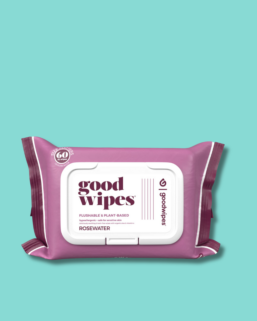 Goodwipes 60ct Flushable Wipes Rosewater